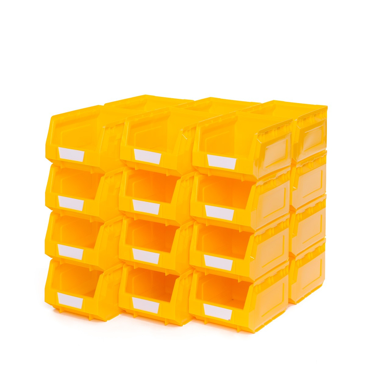 Bisley Workshop 24 X No3 Plastic Storage Bins Yellow Bis130215w pertaining to measurements 1200 X 1200