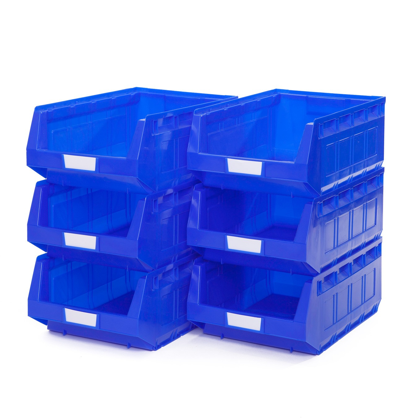 Bisley Workshop 6 X No5 Plastic Storage Bins Blue Bis130227w within size 1351 X 1351