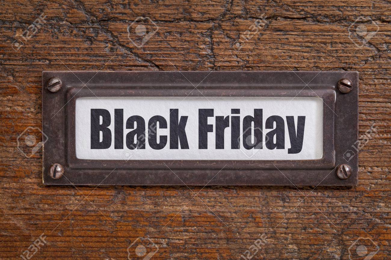 Black Friday File Cabinet Label Bronze Holder Against Grunge pertaining to size 1300 X 866