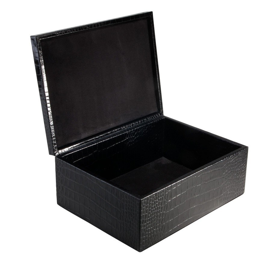 Black Leather Storage Boxes Listitdallas within size 900 X 900