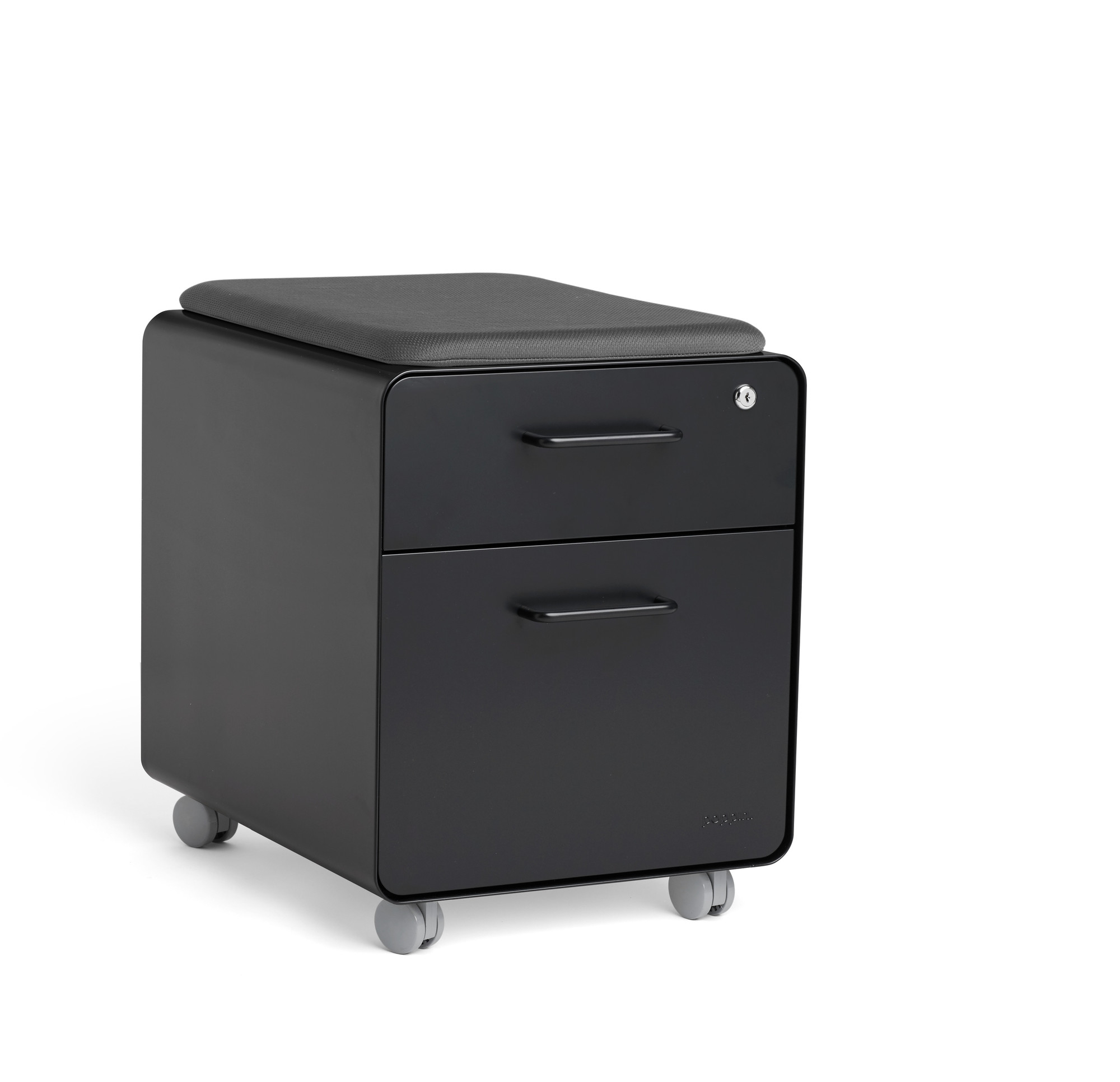 Black Mini Stow 2 Drawer File Cabinet Rolling for sizing 2000 X 1931