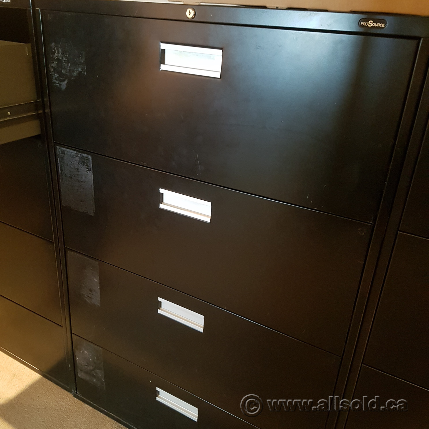 Black Pro Source 4 Drawer Lateral File Cabinet Locking Allsoldca with regard to dimensions 1488 X 1488