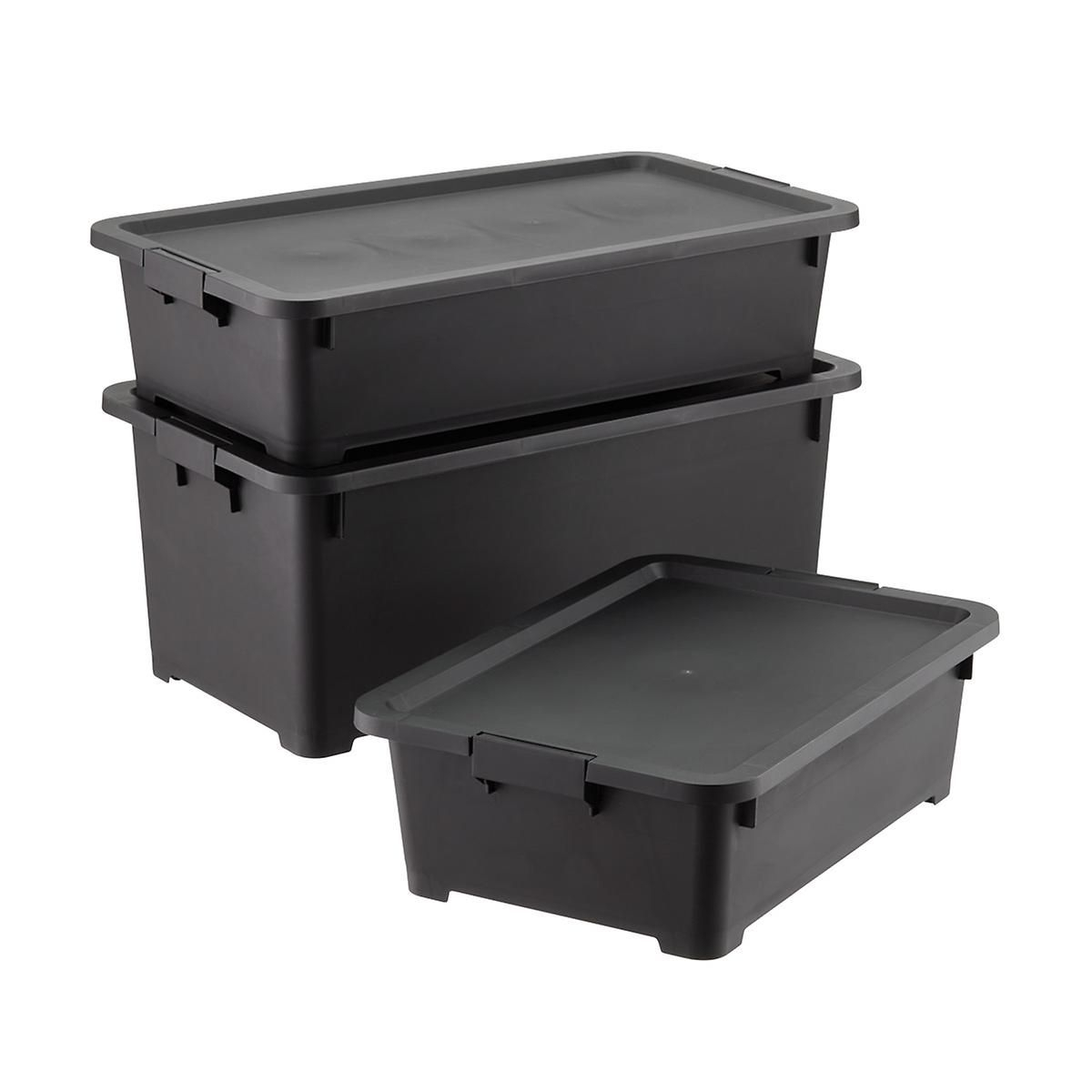Black Rolling Plastic Storage Totes In 2018 Apartment Buyz intended for size 1200 X 1200