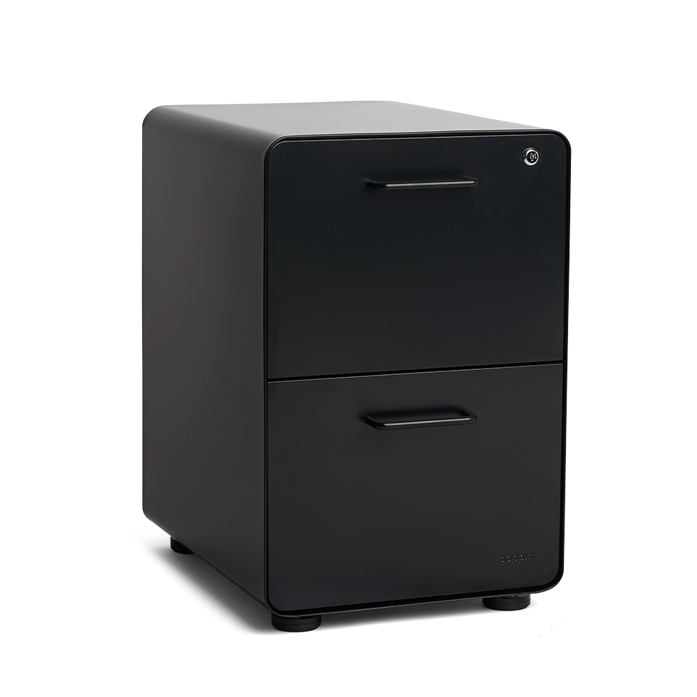 Black Stow 2 Drawer File Cabinet Modern Office Furniture Poppin regarding sizing 1000 X 1000