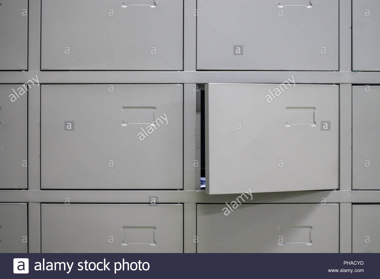 Blank Metal File Cabinets Open Wall Stock Photo 217203265 Alamy for dimensions 1300 X 956