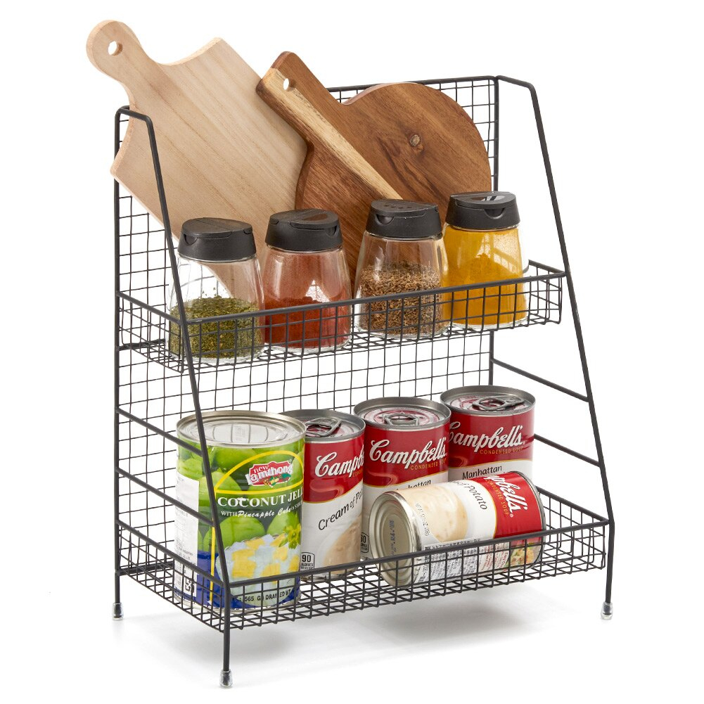 Bluemall 2 Tier Organizer Rack Ezoware Wire Basket Storage intended for measurements 1001 X 1001