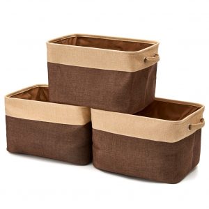 Bluemall Collapsible Storage Bin Basket 3 Pack Ezoware Foldable for dimensions 1001 X 1001