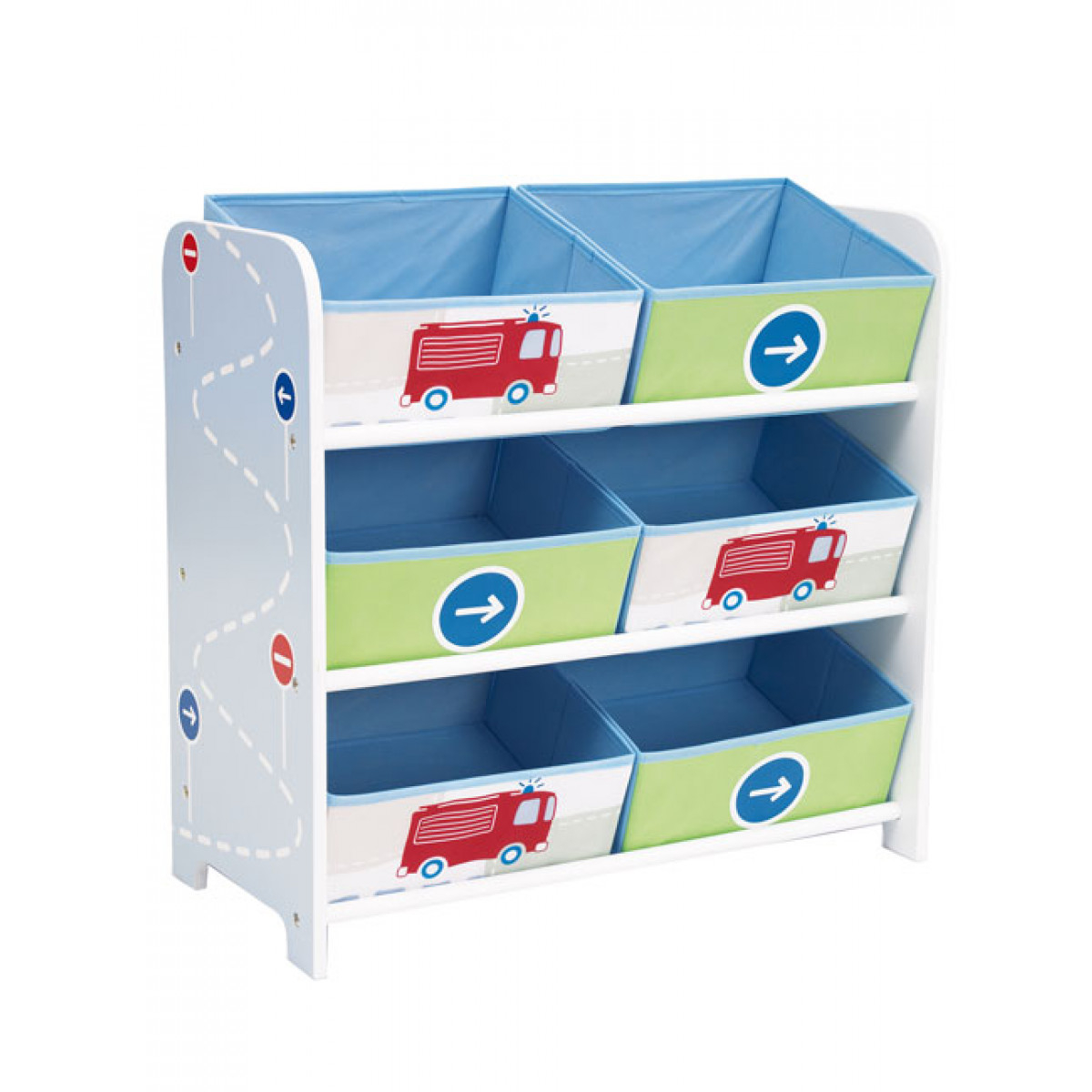 Boys Vehicles 6 Bin Storage Unit intended for size 1200 X 1200
