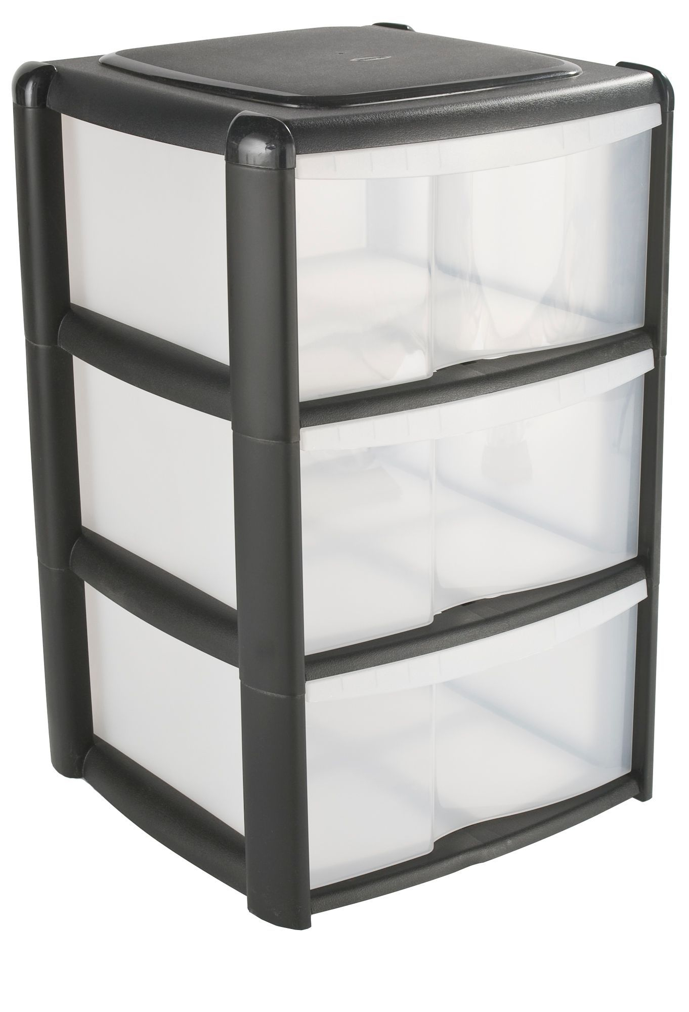 Bq Black Plastic 3 Drawer Tower Unit Rooms Diy At Bq Storage for sizing 1362 X 2000