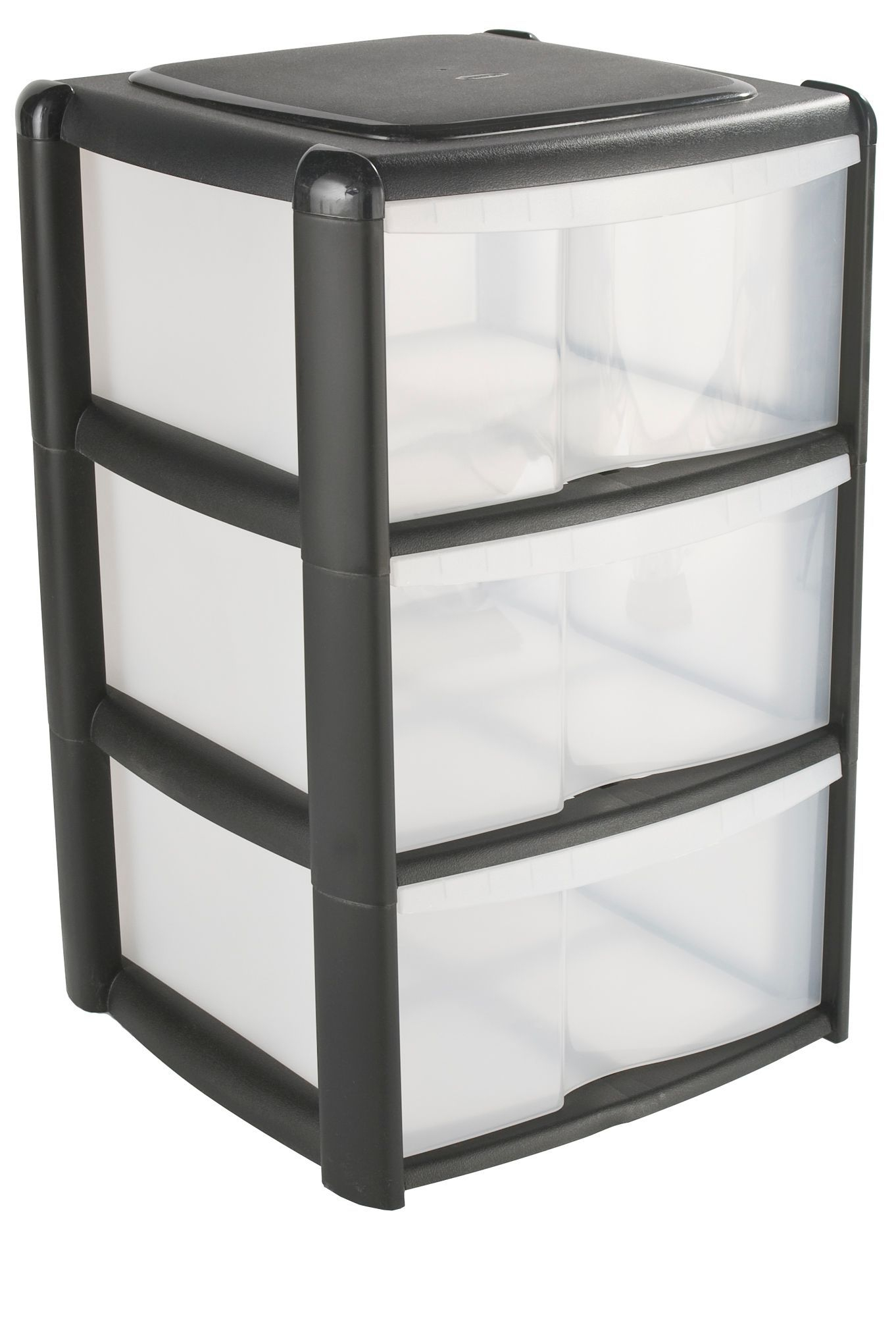 Bq Black Plastic 3 Drawer Tower Unit Rooms Diy At Bq Storage with proportions 1362 X 2000