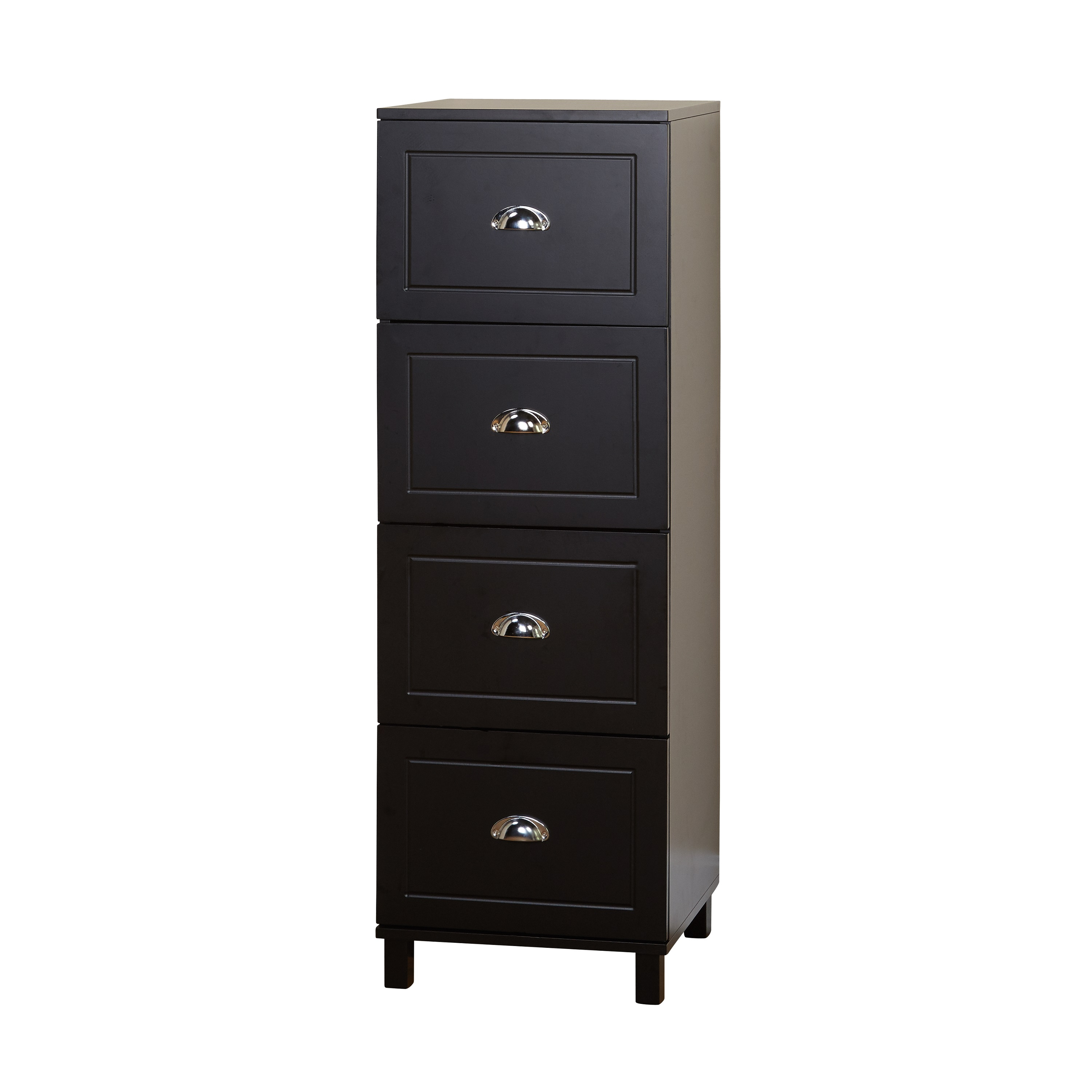 Bradley 4 Drawer Vertical Wood Filing Cabinet Black Walmart for proportions 3000 X 3000