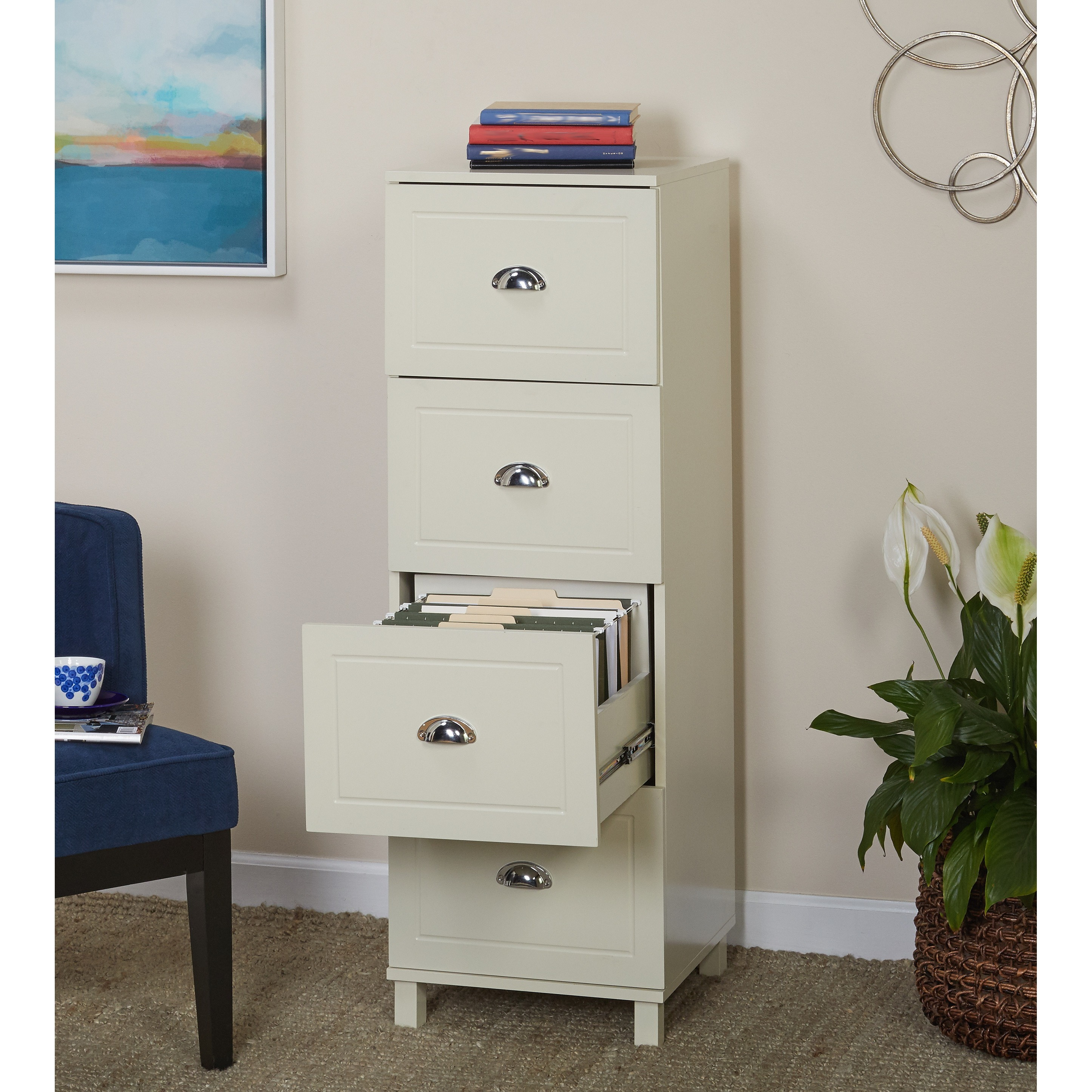 Bradley 4 Drawer Vertical Wood Filing Cabinet White Walmart inside dimensions 2891 X 2891