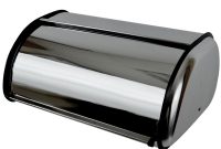 Bread Bin Stainless Steel Curved Mirror Finish Kitchen Food Storage intended for proportions 1000 X 1000