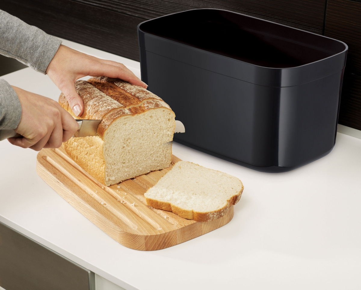 Bread Bin With Bamboo Cutting Board Lid with regard to measurements 1200 X 964