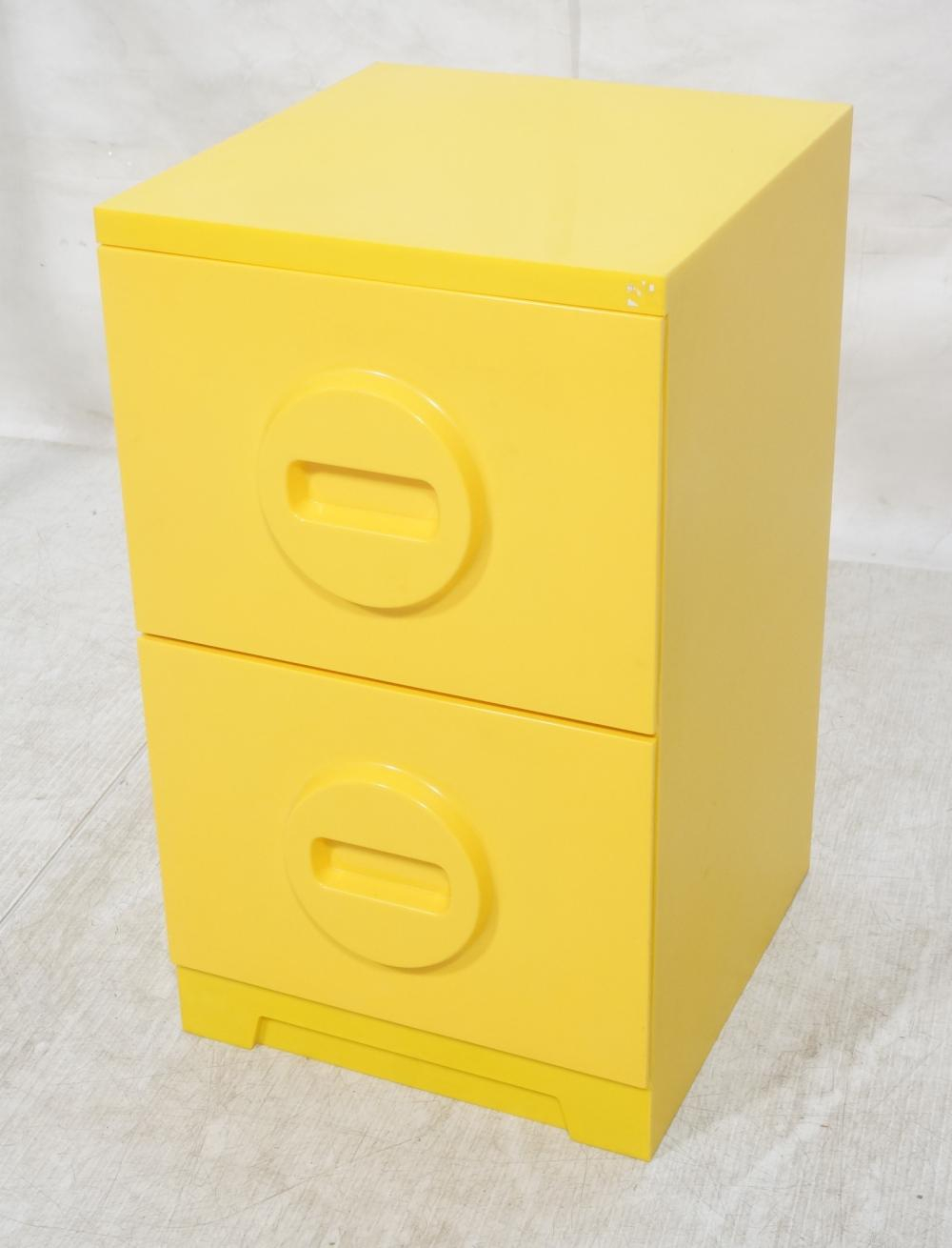 Bright Yellow Molded Plastic Modernist File Cabin inside proportions 1000 X 1310