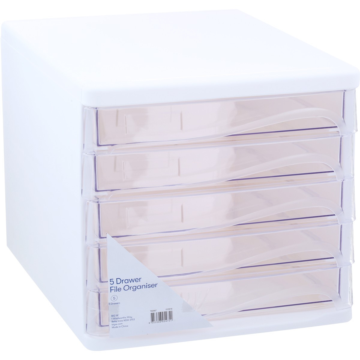 Brilliant Basics 5 Drawer File Organiser Big W in sizing 1200 X 1200