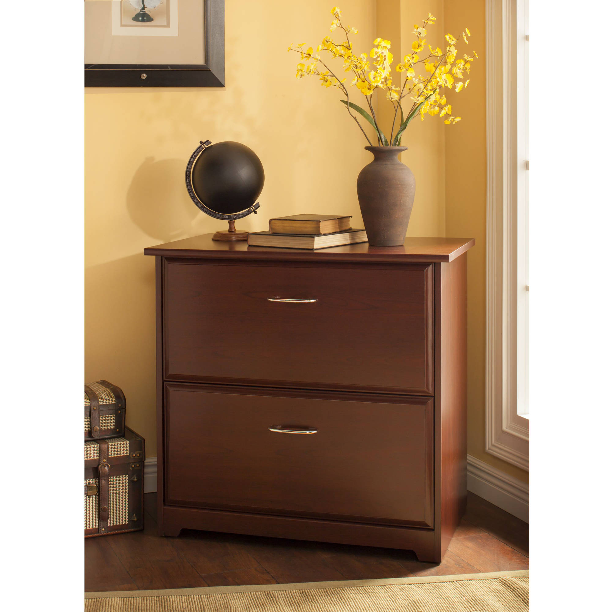 Bush Furniture Cabot Lateral File Cabinet In Espresso Oak for size 2000 X 2000