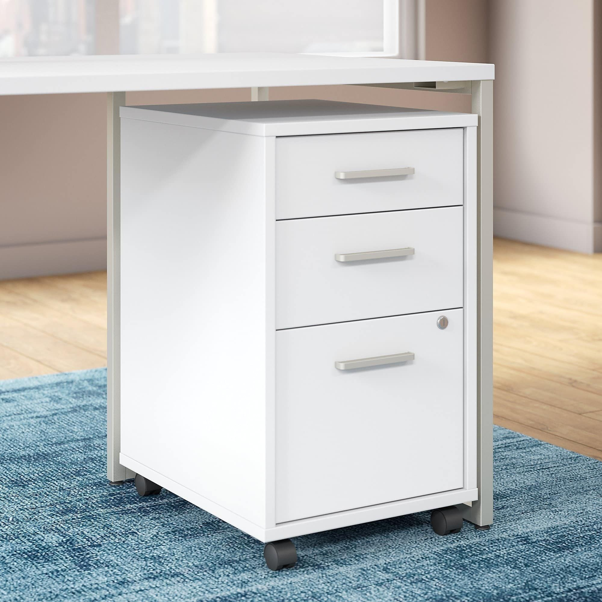 Bush Industries Office Kathy Ireland Method White 3 Drawer intended for dimensions 2000 X 2000
