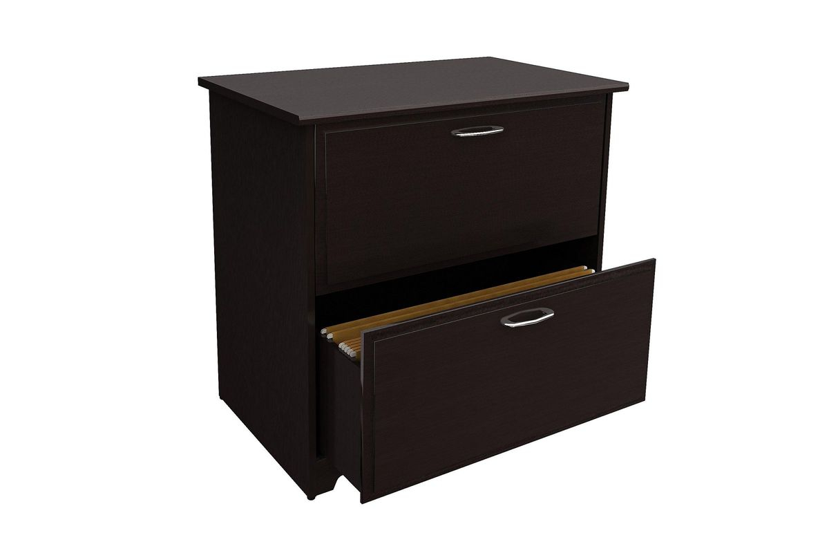 Cabot Lateral File Cabinet In Espresso Oak Bush inside sizing 1200 X 800