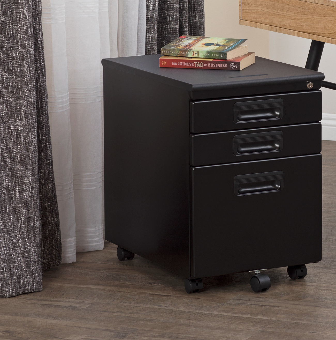 Calico Designs Metal Rolling 3 Drawer Vertical Filing Cabinet throughout sizing 1300 X 1314