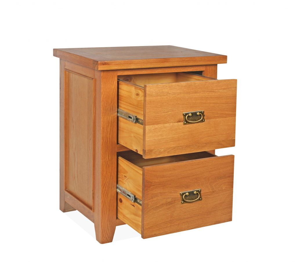 Canterbury Oak 2 Drawer Filing Cabinet in dimensions 1024 X 964
