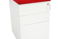 Casl Brands Rolling White File Cabinet With Lock And Red Cushion Ked with size 1000 X 1000