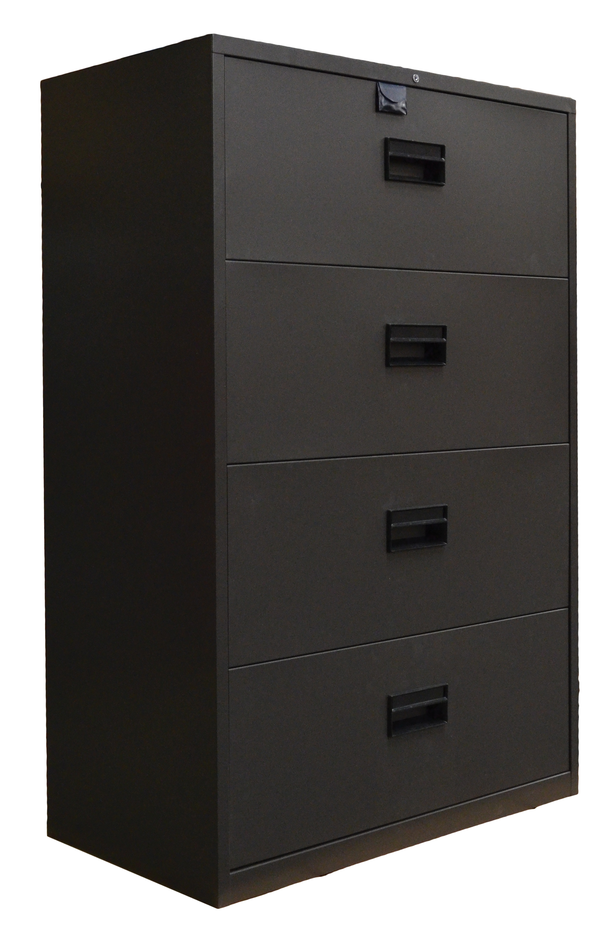Charcoal Black Legal Lateral File Cabinet With Four Drawers Omcan within dimensions 1968 X 3004