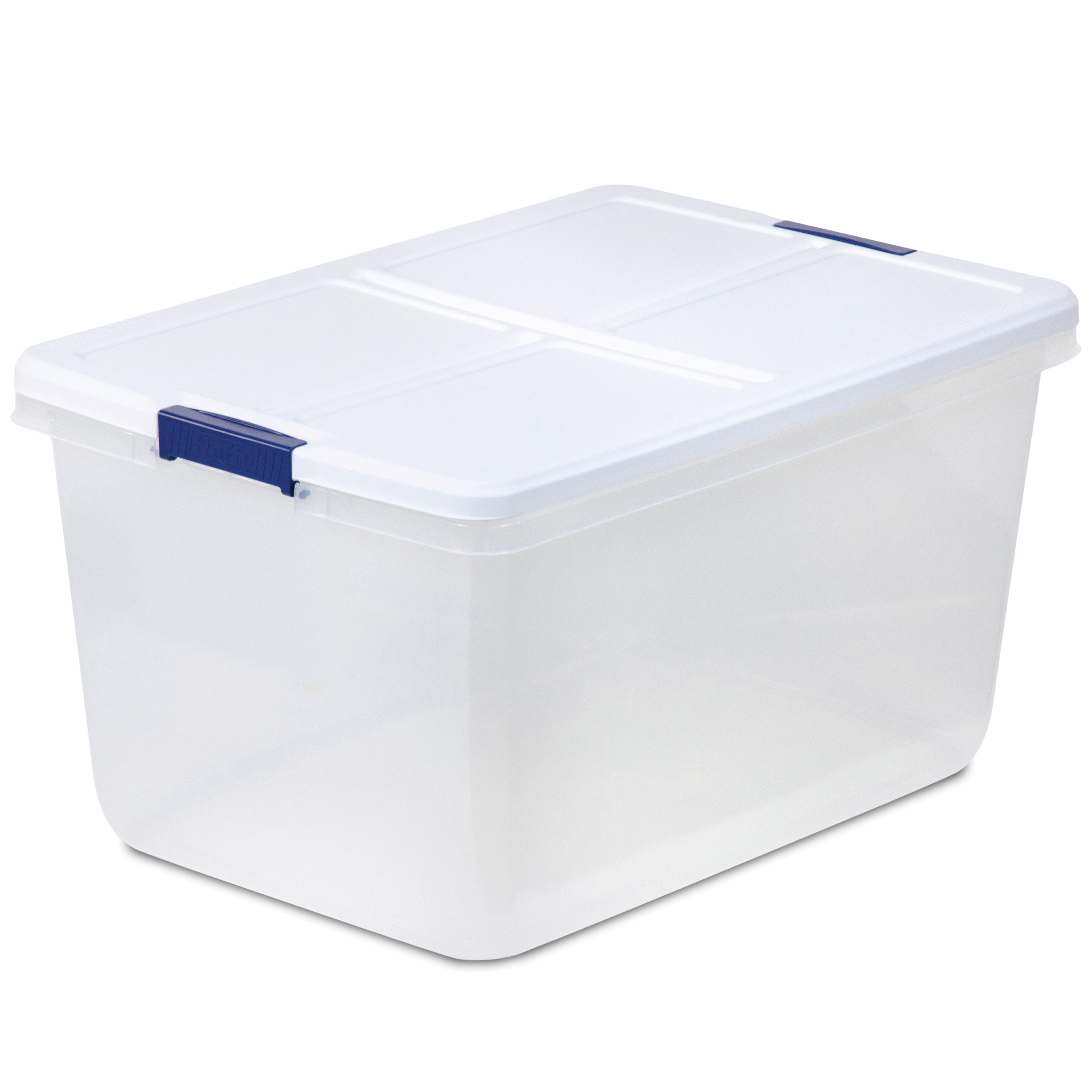 Check Out Hefty Modular Clear Storage Bins 66 Qt Stackable Bin With Latch Whitenavy Shopyourway throughout size 3000 X 3000
