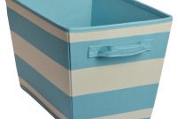 Circo Poly Cotton Linen Decorative Bin Turquoise Stripe with size 1120 X 1120