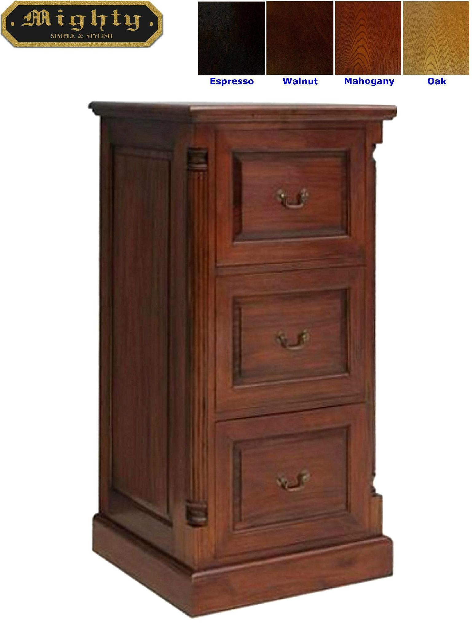 Classic Antique Dark Cherry 3 Drawer File Cabinet Wd 3726 Mighty with sizing 1536 X 2048