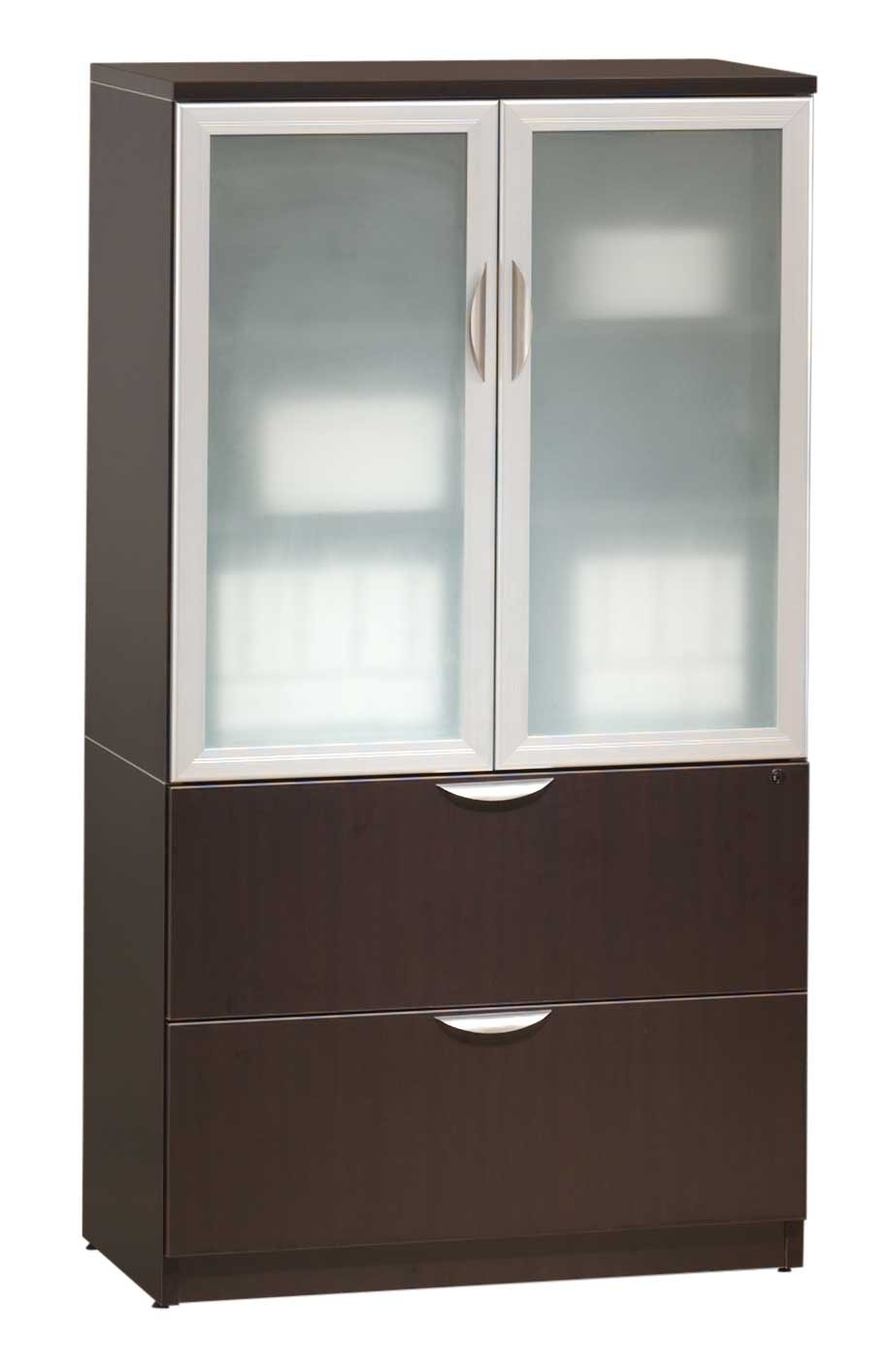 Classic Glass Door Storage Cabinet Lateral File Combo Glass intended for measurements 917 X 1413