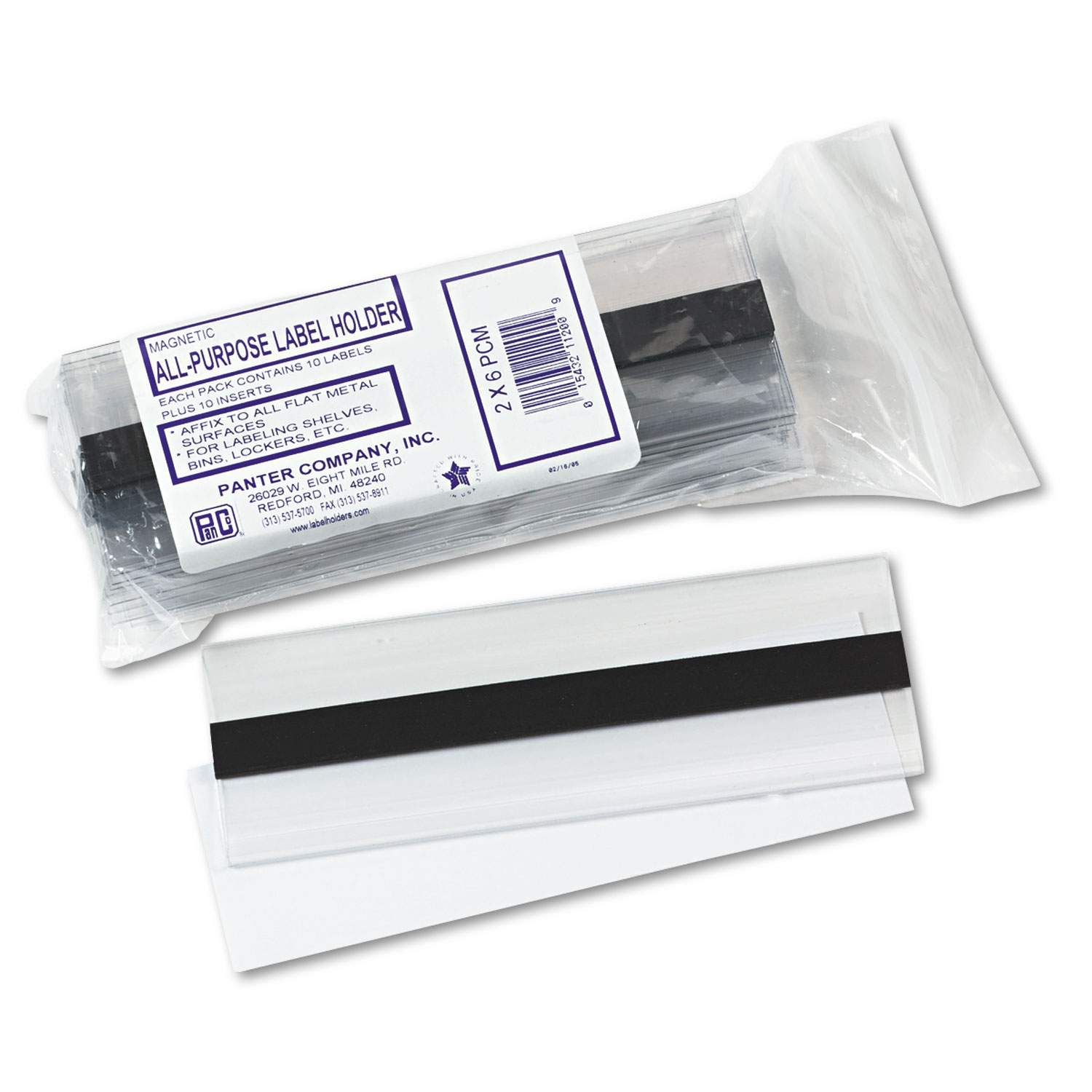Clear Magnetic Label Holders Side Load 6 X 2 Clear 10pack intended for measurements 1500 X 1500
