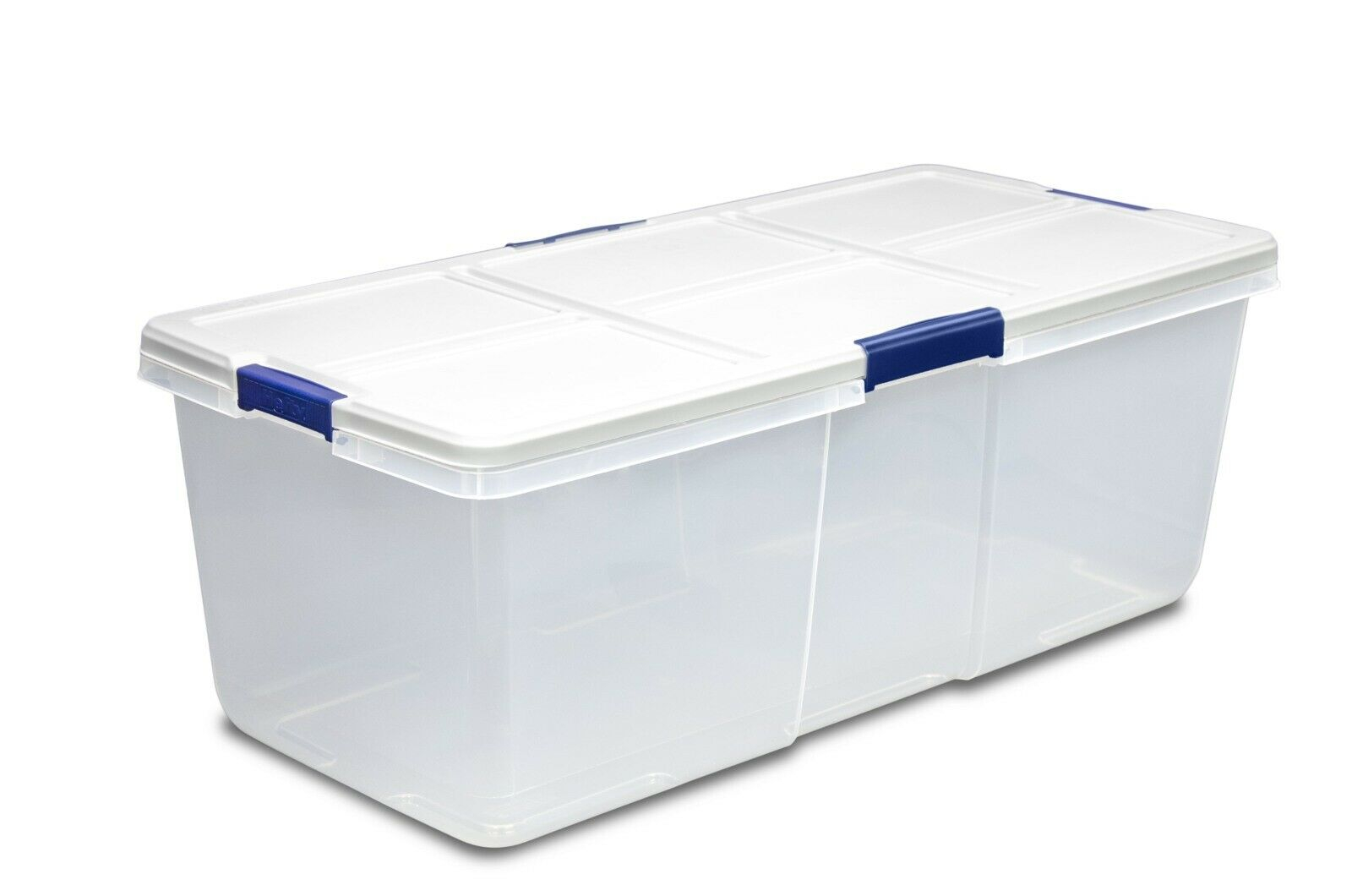 Clear Storage Box Plastic Clothes Container 100 Qt Xl Stackable Bin for proportions 1600 X 1060