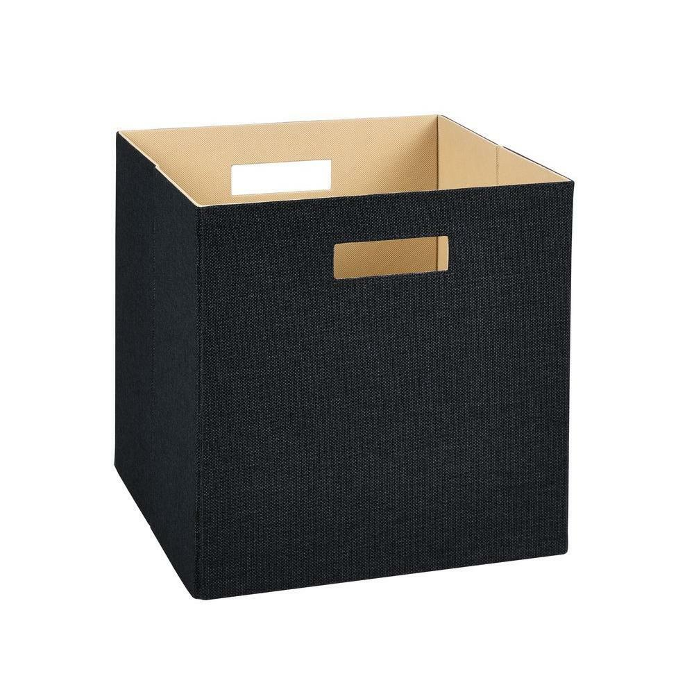 Closetmaid 13 Cube Fabric Storage Bin Black Interior Beige Colors pertaining to dimensions 1000 X 1000