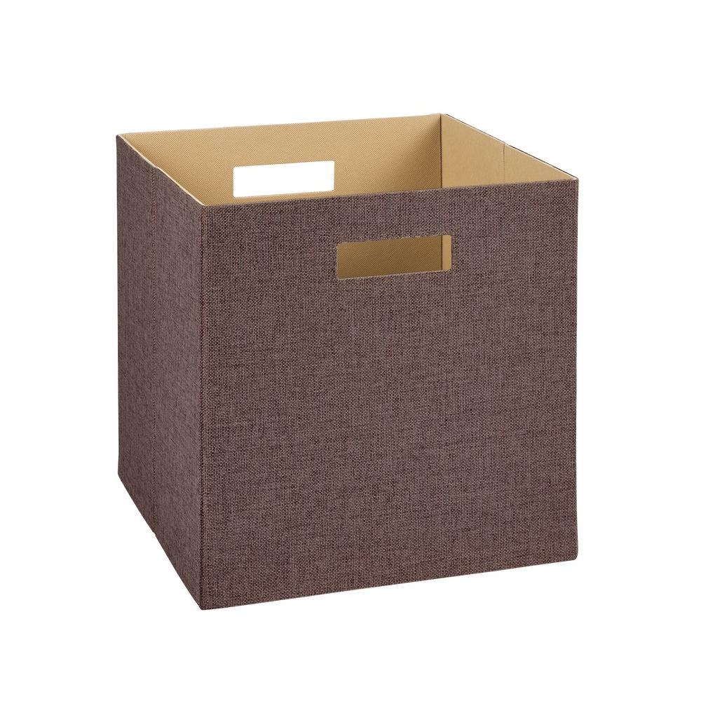 Closetmaid 13 In H X 13 In W X 13 In D Decorative Fabric Storage Bin In Brown in measurements 1000 X 1000