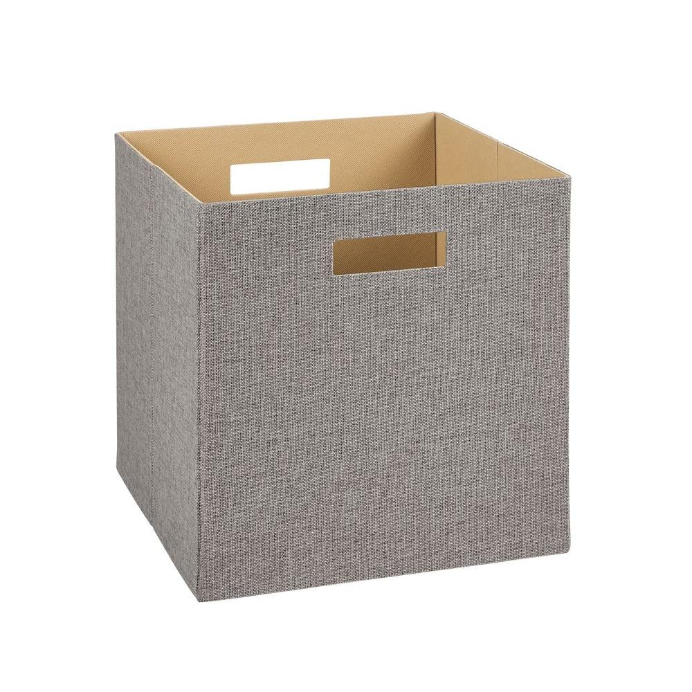 Closetmaid 13 In H X 13 In W X 13 In D Decorative Fabric Storage Bin In Gray with size 1000 X 1000