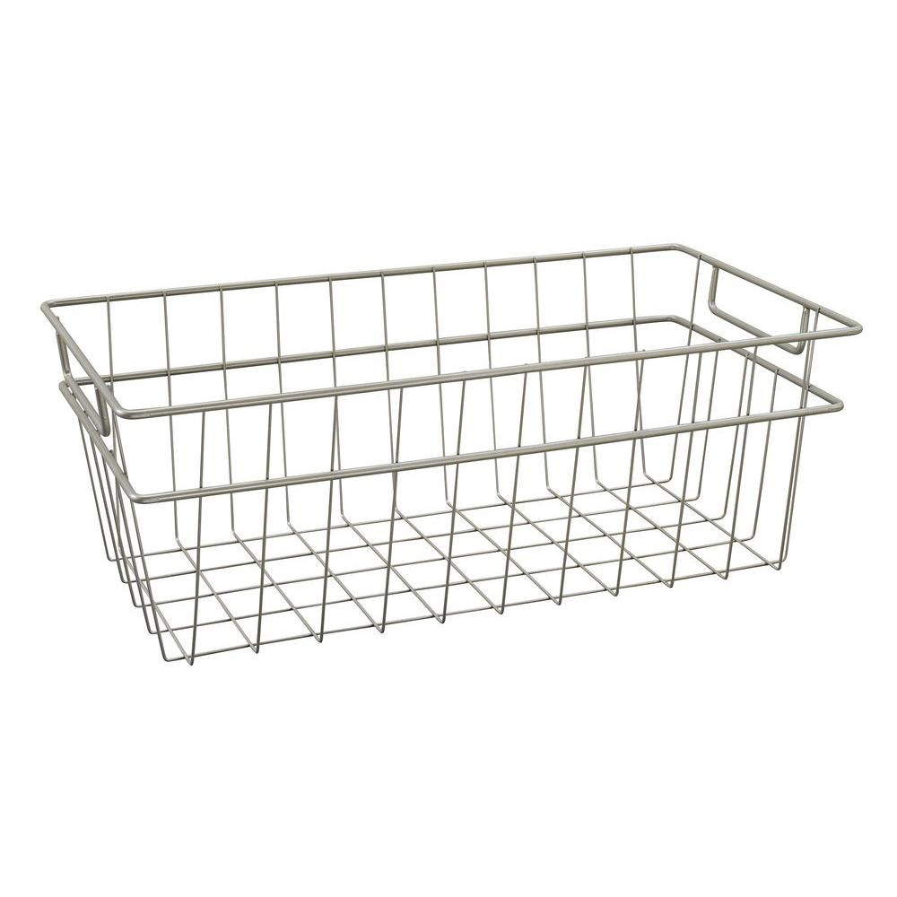 Closetmaid 85 In X 75 In Large Wire Basket In Nickel 31228 The within size 1000 X 1000