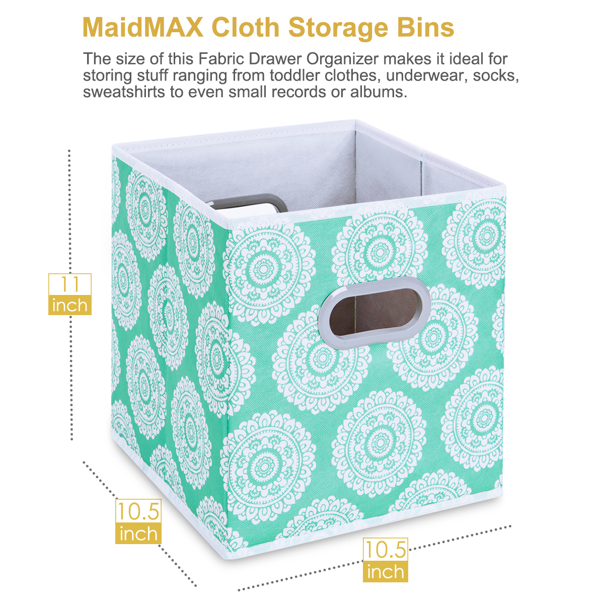 Cloth Storage Bins Maidmax Set Of 6 Foldable Collapsible Fabric in dimensions 1200 X 1200