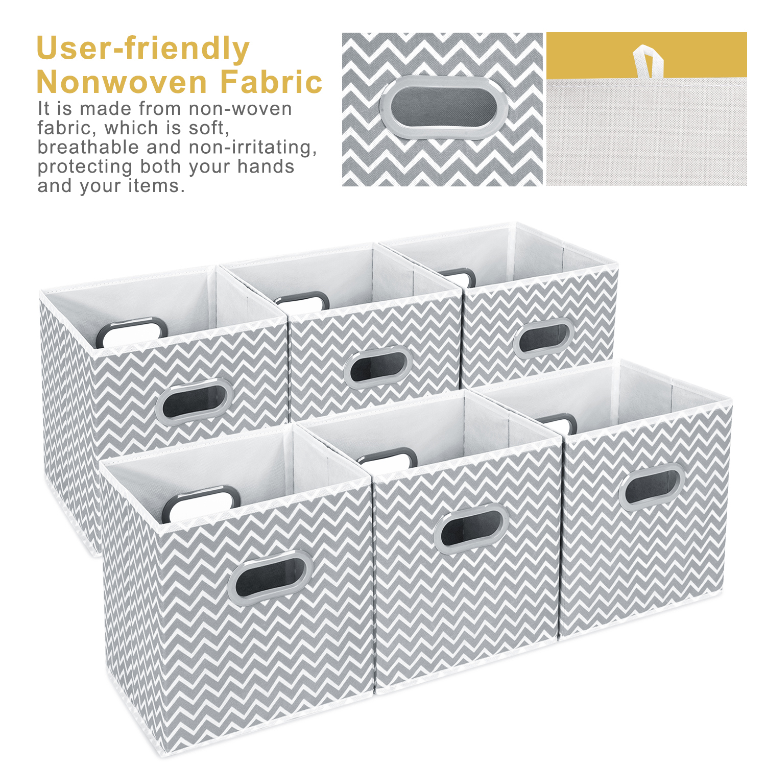 Cloth Storage Bins Maidmax Set Of 6 Foldable Collapsible Fabric regarding sizing 1500 X 1500