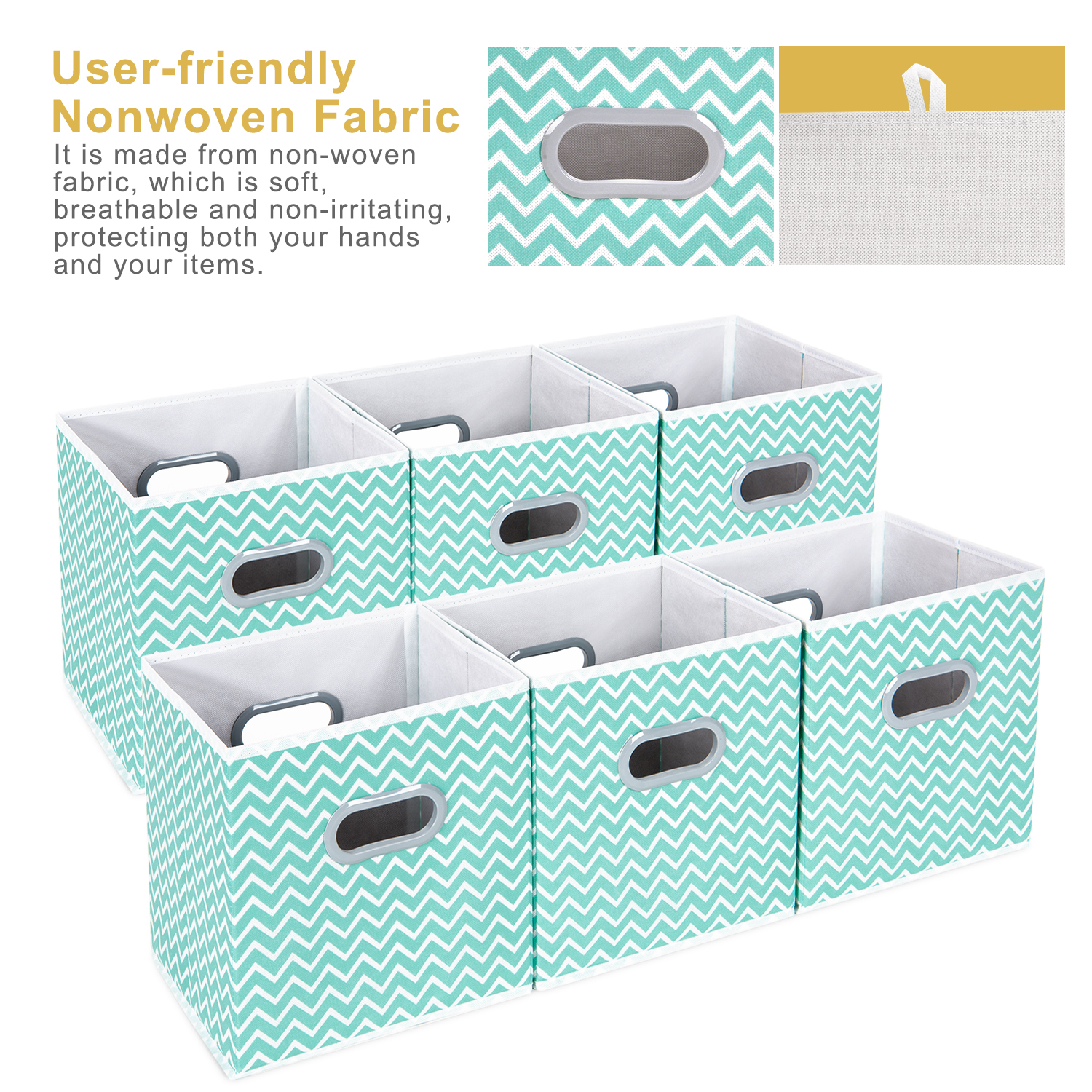 Cloth Storage Bins Maidmax Set Of 6 Foldable Collapsible Fabric with sizing 1500 X 1500