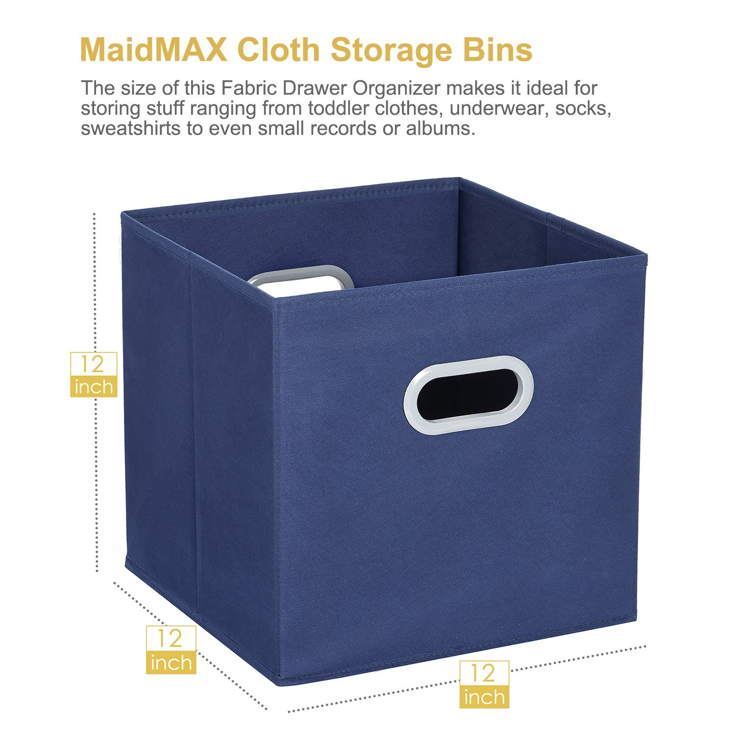 Cloth Storage Bins Maidmax Set Of 6 Nonwoven Foldable Collapsible in proportions 1500 X 1500