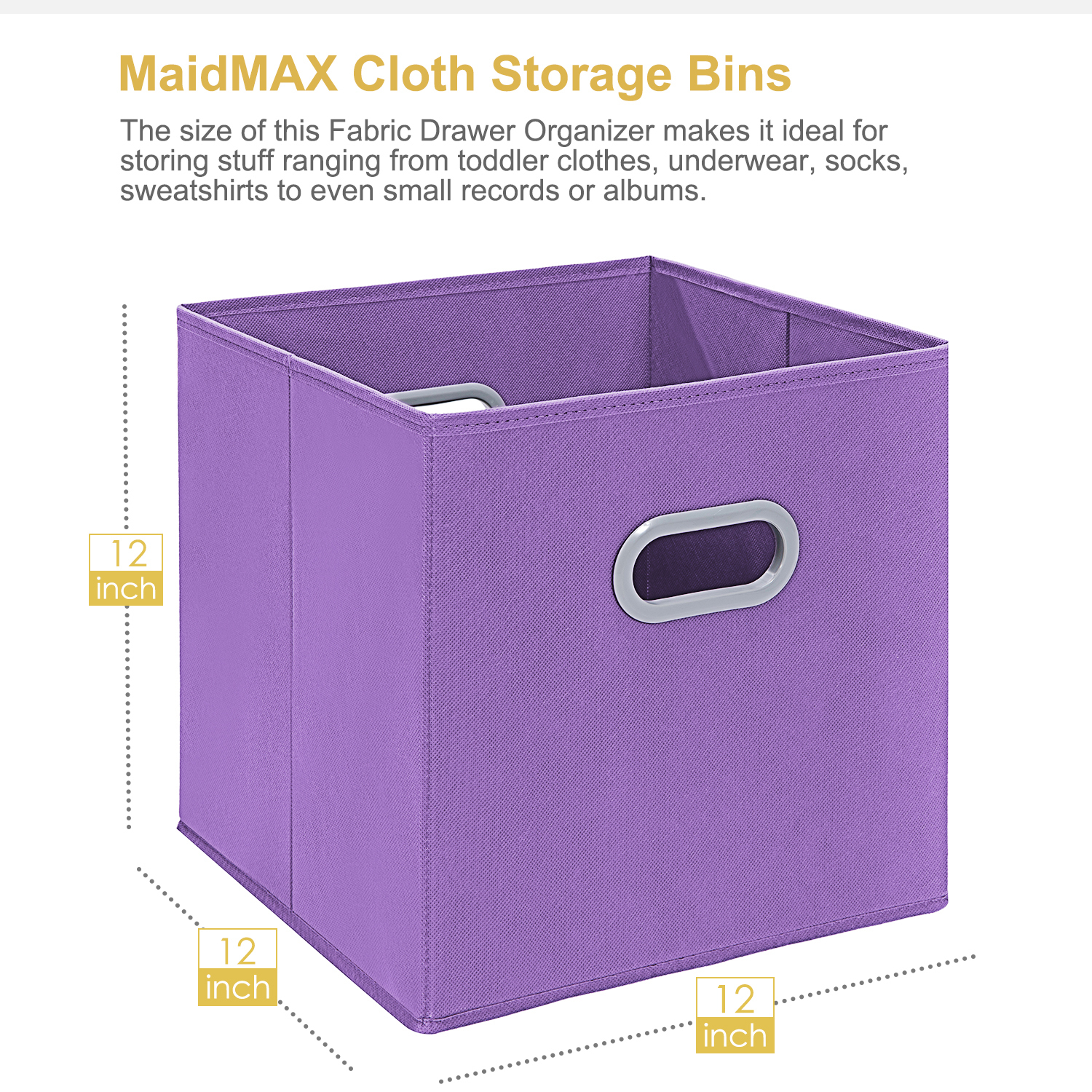 Cloth Storage Bins Maidmax Set Of 6 Nonwoven Foldable Collapsible intended for dimensions 1500 X 1500