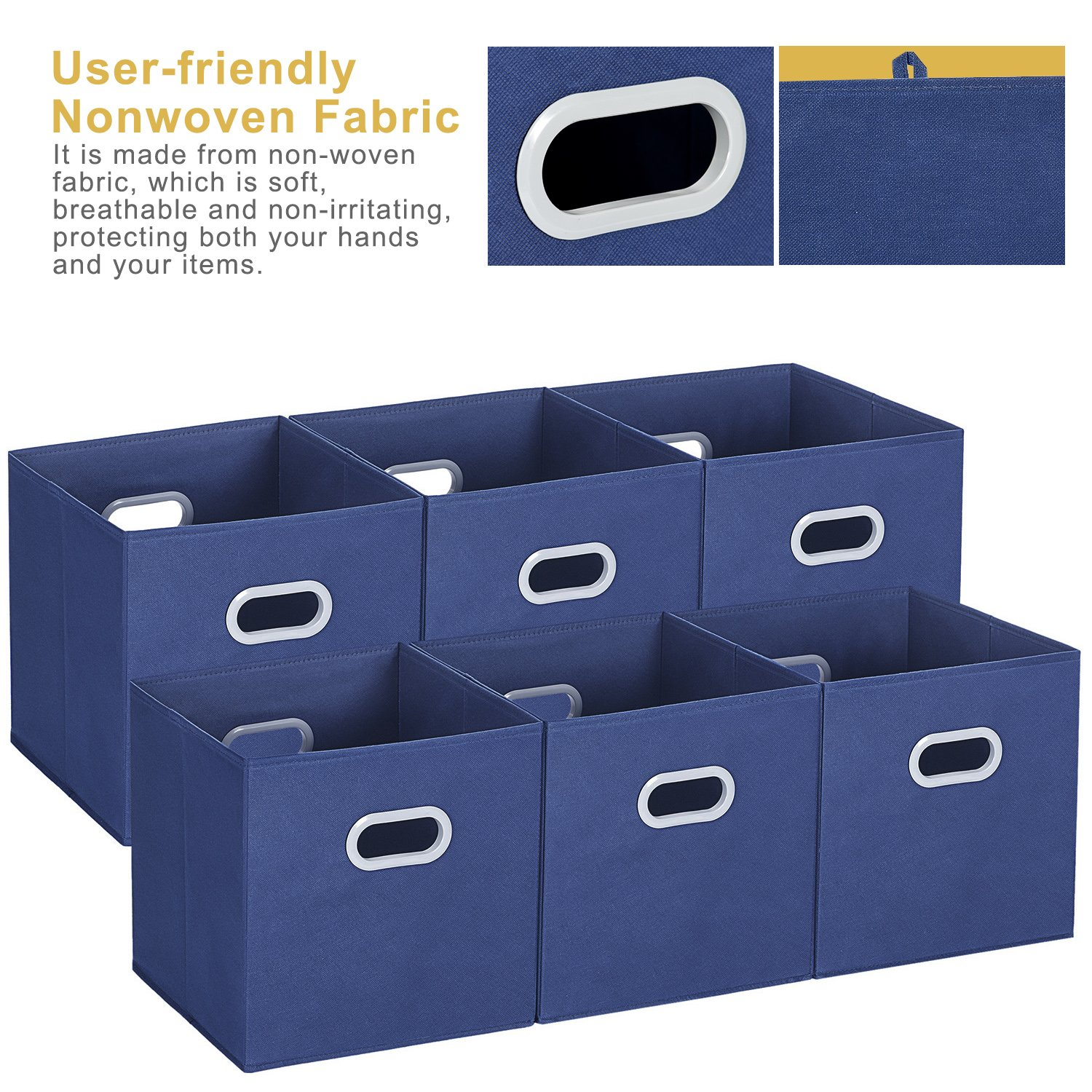 Cloth Storage Bins Maidmax Set Of 6 Nonwoven Foldable Collapsible with regard to size 1500 X 1500