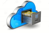 Cloud And Filing Cabinet On White Background Isolated 3d throughout dimensions 1300 X 1130
