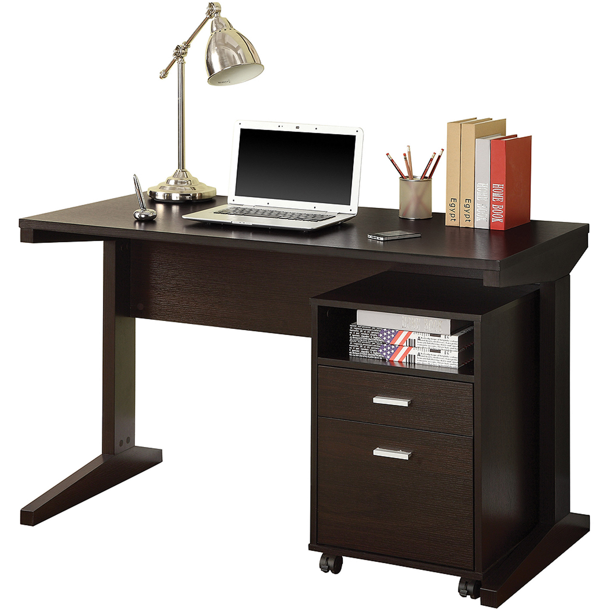 Coaster Company 2 Piece Desk Set With File Cabinet Cappuccino regarding sizing 2000 X 2000