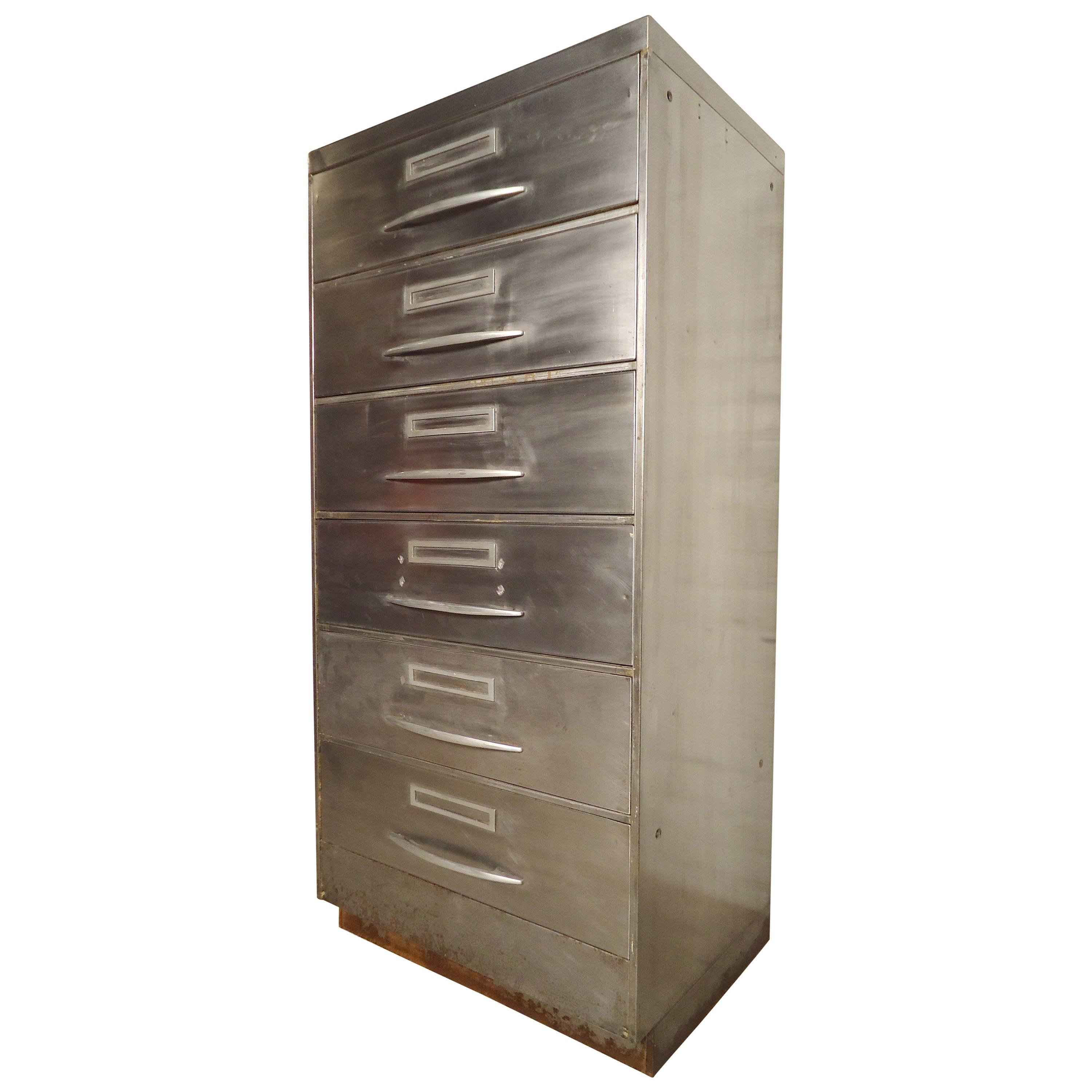 Cole Steel Industrial Metal File Cabinet At 1stdibs with dimensions 3000 X 3000
