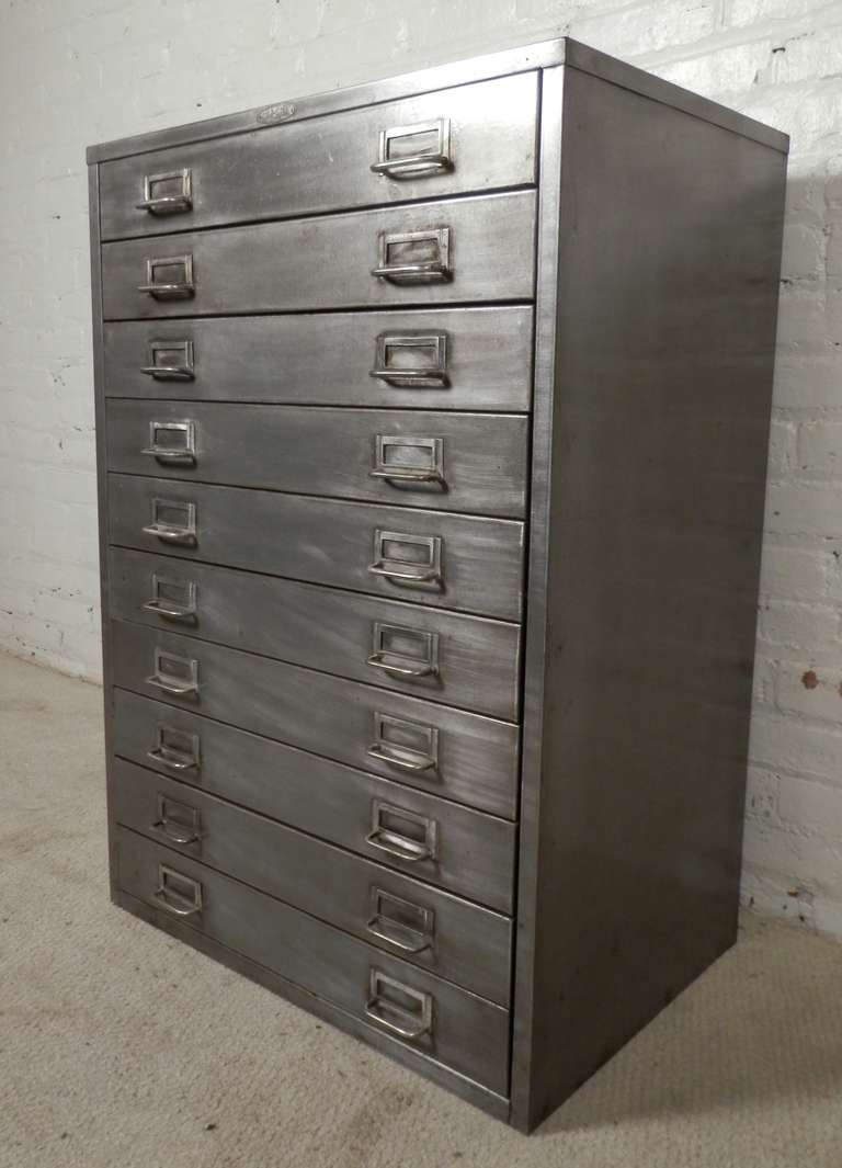 Cole Steel Vintage Flat File Cabinet At 1stdibs with measurements 768 X 1065