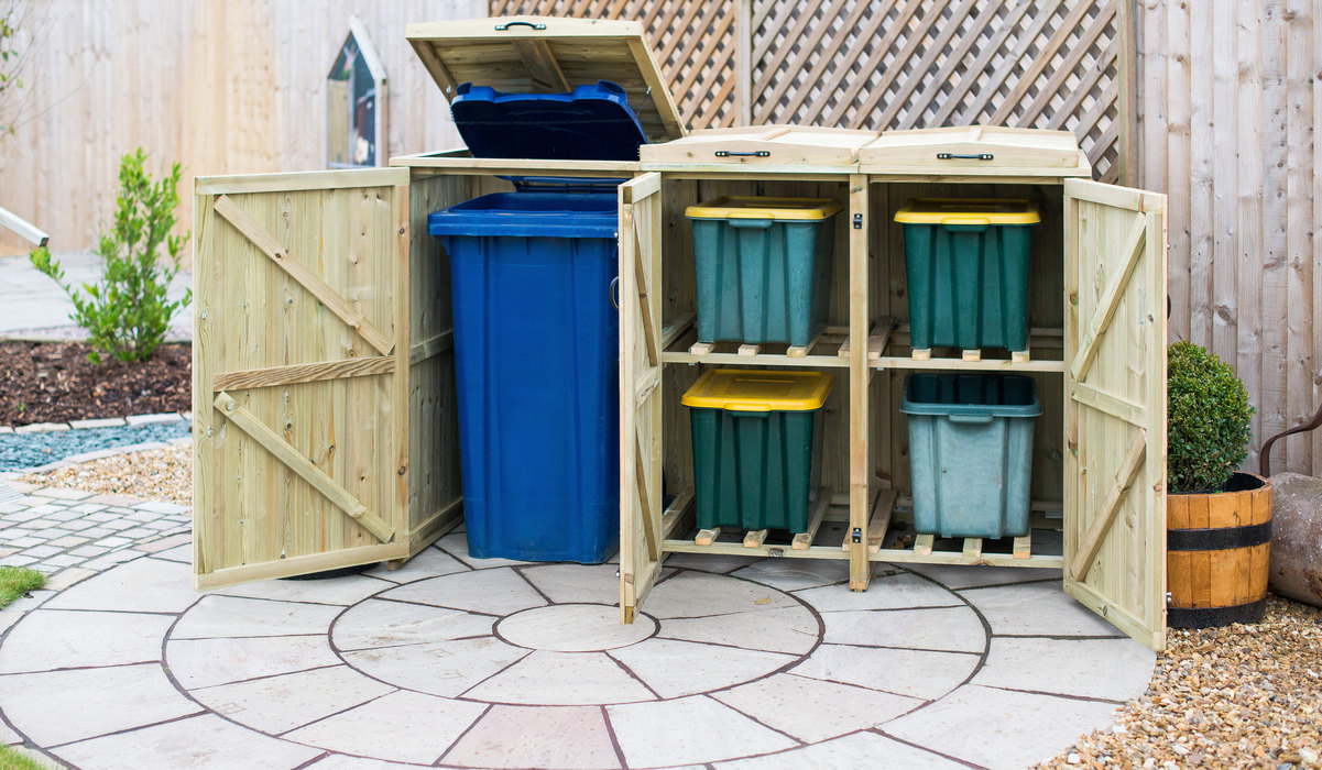 Combination Bin Storage Wheelie Bin Stores Garden Storage Self Build pertaining to sizing 1201 X 700