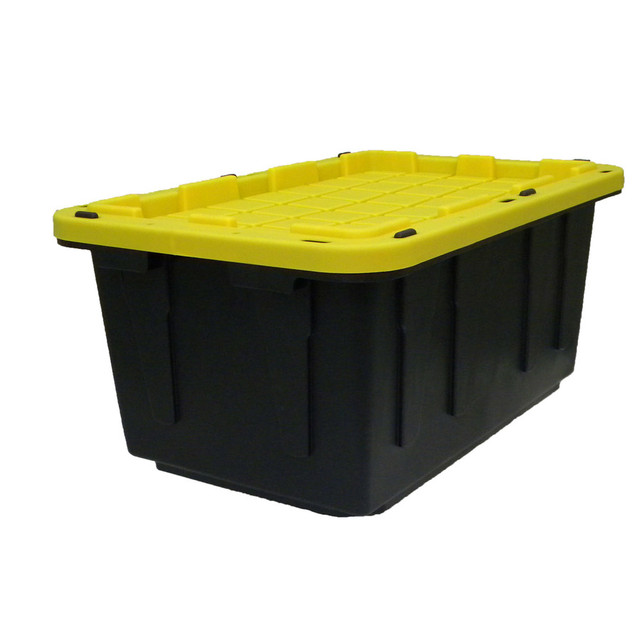 Commander 17 Gallon 68 Quart Black Tote With Standard Snap Lid At for size 900 X 900