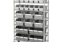 Commercial Platinumgray 7 Shelf 22 Bin Rack Storage System 14 X 36 pertaining to size 2000 X 2000